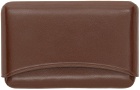 LEMAIRE Brown Molded Card Holder