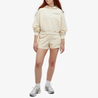 Sporty & Rich Women's Athletic Cropped Hoodie in Cream/Navy
