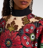 La DoubleJ Printed fringed poncho