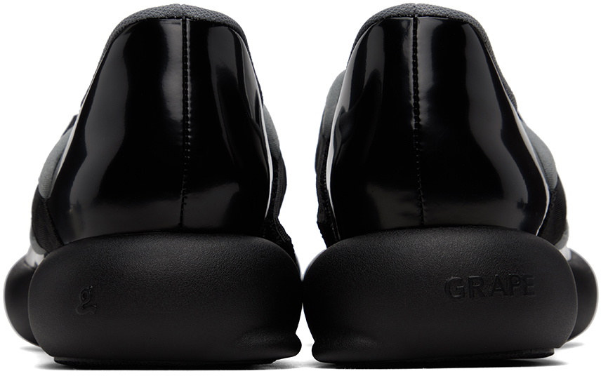 Grape Black Safety Buckle Mary Jane Loafers