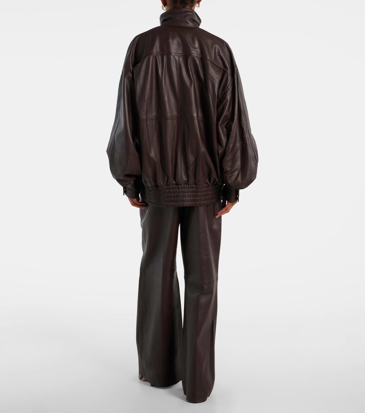 Zimmermann Illustration oversized leather jacket