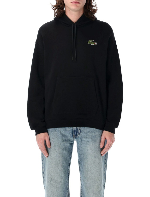 Photo: Lacoste Loose Fit Badge Accent Hoodie