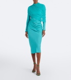 Christopher Esber Veil draped caped midi dress