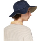 Marni Blue and White Stitch Bucket Hat