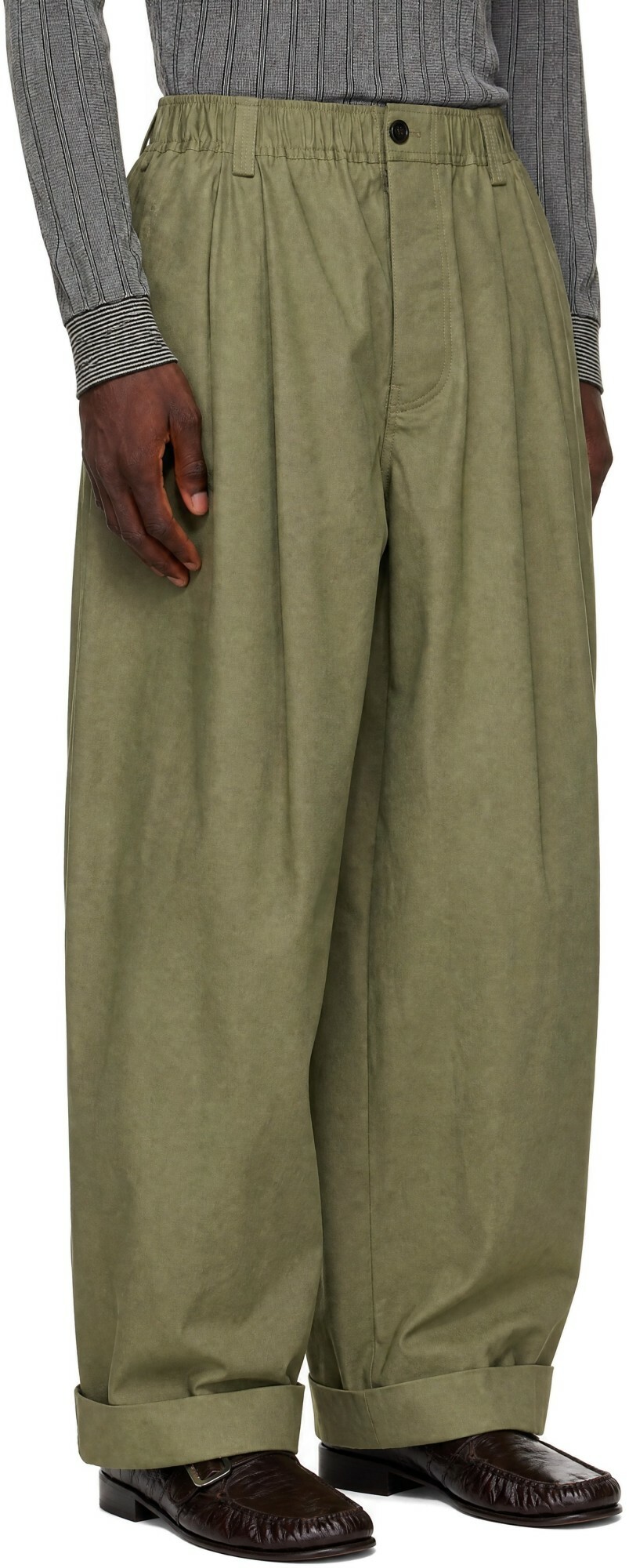 Marni Green Canvas Trousers