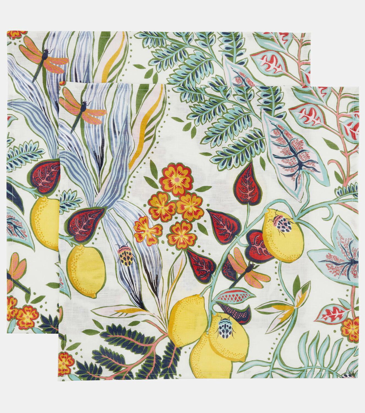 La DoubleJ Botanical set of 2 linen napkins