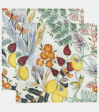 La DoubleJ Botanical set of 2 linen napkins