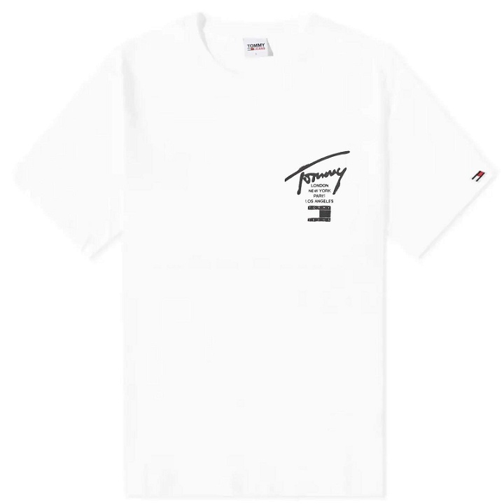 Photo: Tommy Jeans Men's Classic Spray T-Shirt in White