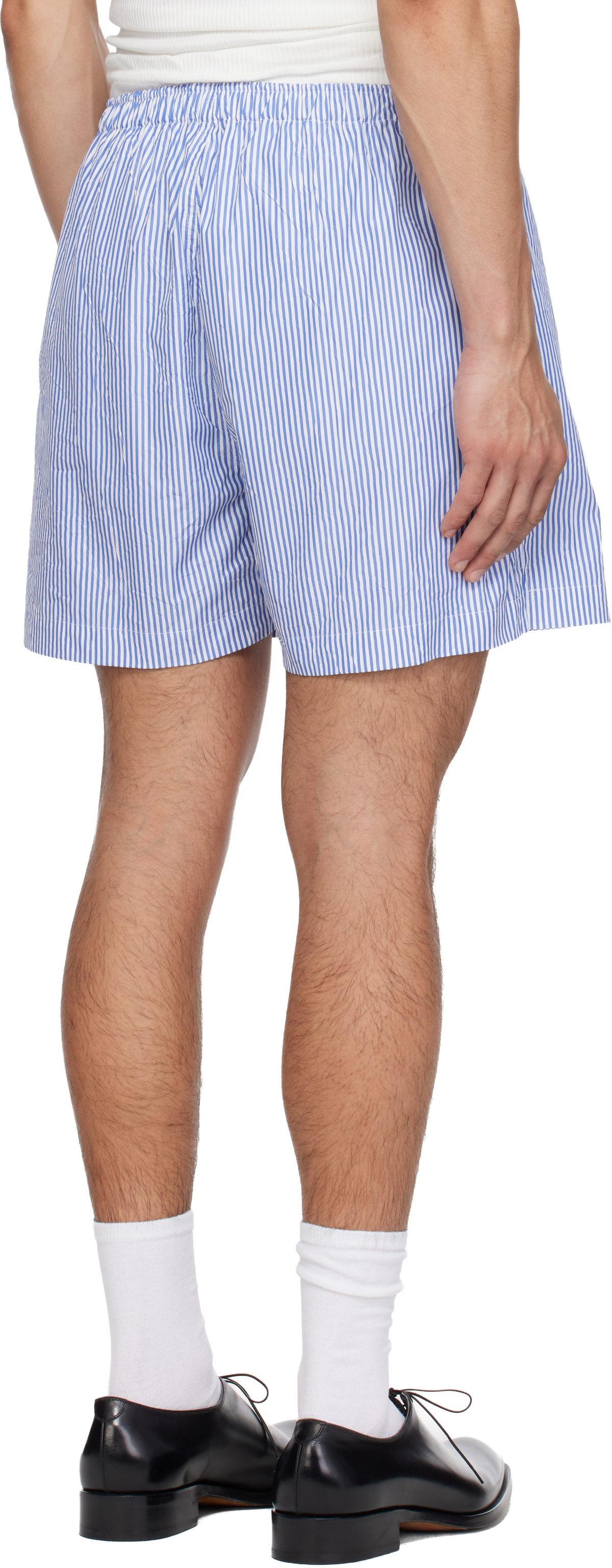 WILLY CHAVARRIA White & Blue Willy Woven Boxer Shorts