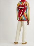 Alanui - The Rolling Stones Psychedelic Lips Icon Shawl-Collar Cashmere-Blend Jacquard Cardigan - Multi