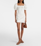 Bananhot Ligia lace-trimmed cotton minidress