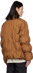 Post Archive Faction (PAF) SSENSE Exclusive Brown Down Jacket