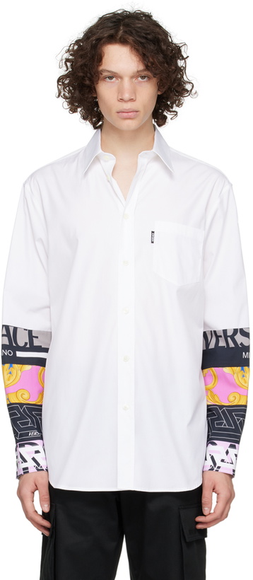 Photo: Versace White La Greca Shirt