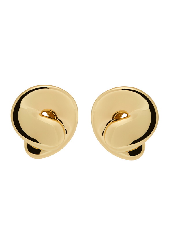 Photo: Jenny Bird Rio Button 14kt Gold-plated Stud Earrings - One Size