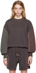 Eckhaus Latta Brown Paneled Sweatshirt