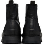 Guidi Black VS01 Leather Front Zip Ankle Boots