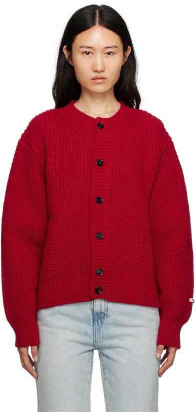 Photo: Recto Red Chunky Cardigan