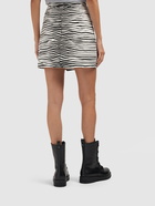 DSQUARED2 - Zebra Print Faux Leather Mini Skirt