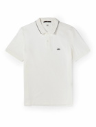 C.P. Company - Logo-Appliquéd Cotton-Blend Piqué Polo Shirt - White