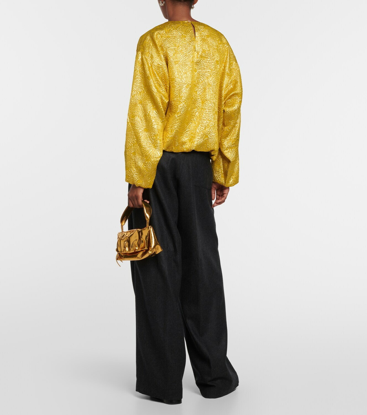DRIES VAN NOTEN mixed fabric shirt