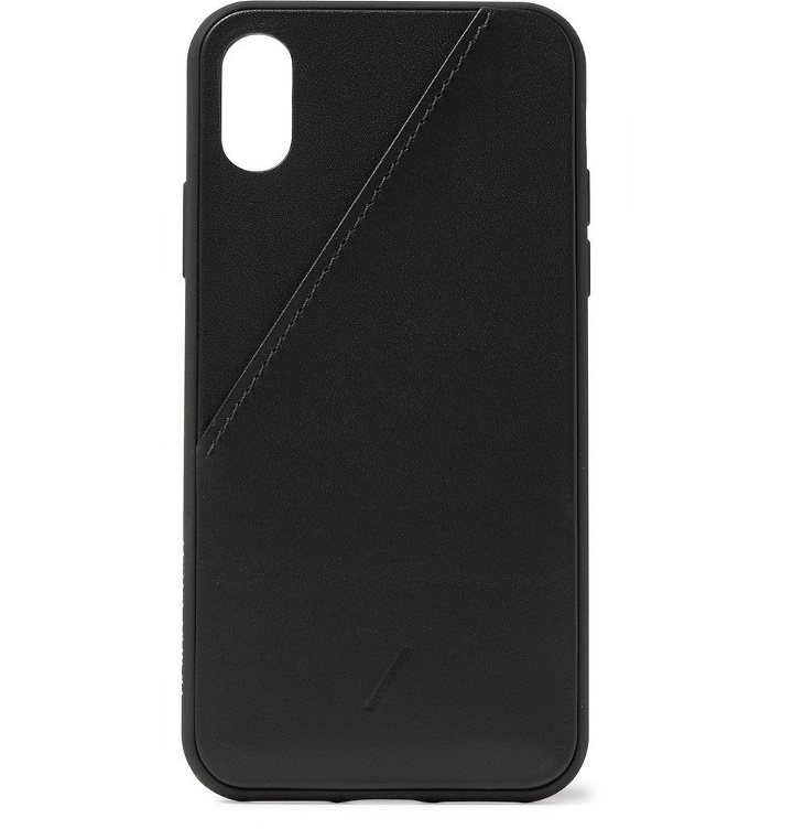Photo: Native Union - Clic Card Leather iPhone X and XS Case - Men - Black