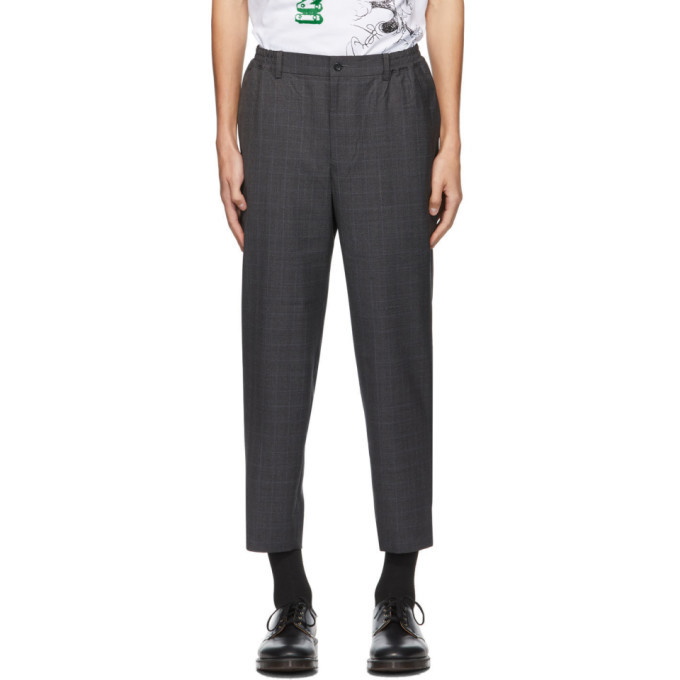 Photo: Comme des Garcons Homme Deux Grey Wool Check Trousers