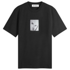 Róhe Men's Tulip Printed Patch T-Shirt in Black