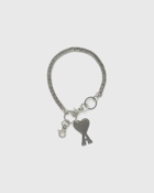 Ami Paris Ami De Coeur Chain Keyring Silver - Mens - Keychains