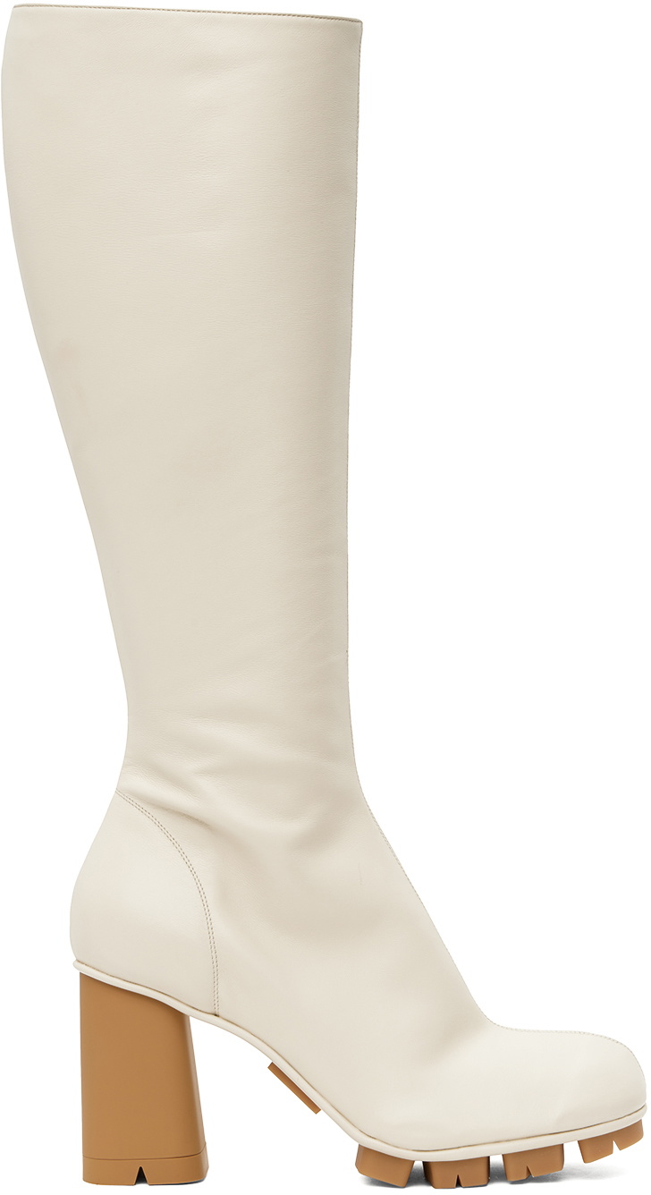 Bottega Veneta: Off-White Shore Boots | SSENSE