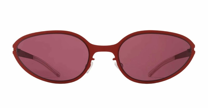 Photo: Mykita Bear - Burnt Orange / Bordeaux Solid Lens Sunglasses