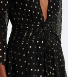 Rixo Clove polka-dot chiffon minidress
