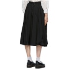 Tricot Comme des Garcons Black Twill and Dobby Jersey Skirt