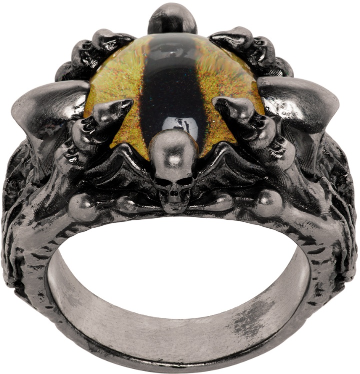 Photo: Dsquared2 Silver & Yellow Journey Charms Ring