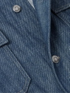 Loro Piana - Conley Corduroy-Trimmed Austin Denim Jacket - Blue