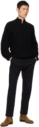 ZEGNA Black Vented Turtleneck