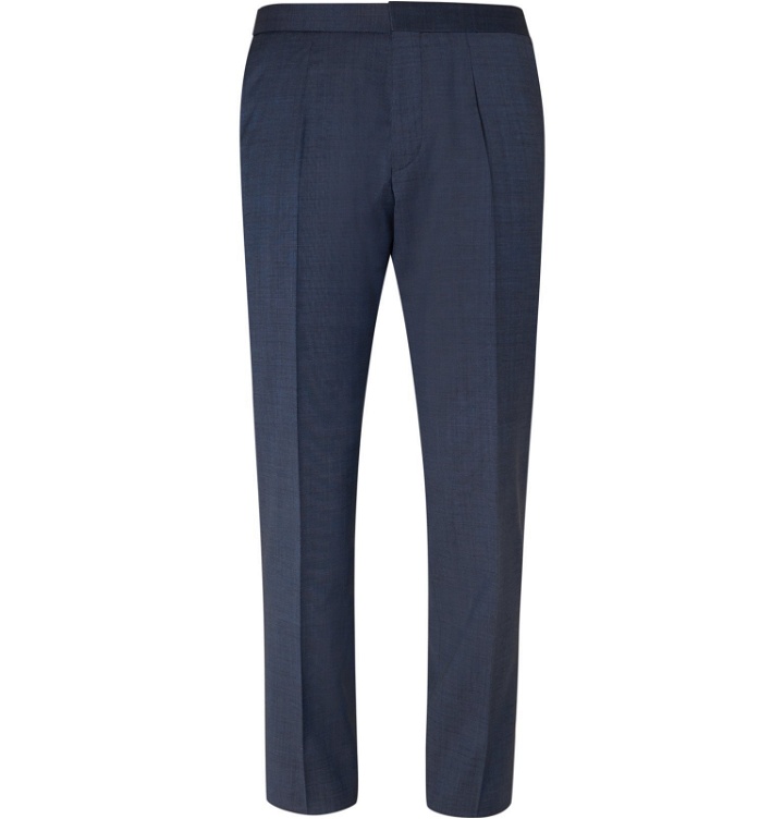Photo: Hugo Boss - Navy Bryder Slim-Fit Virgin Wool Suit Trousers - Blue