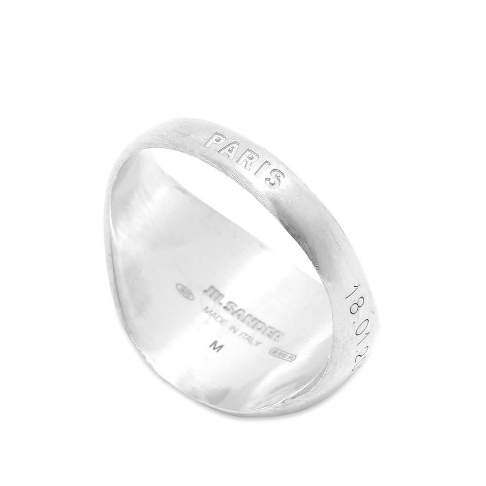 Jil Sander Stamped Chevalier Ring