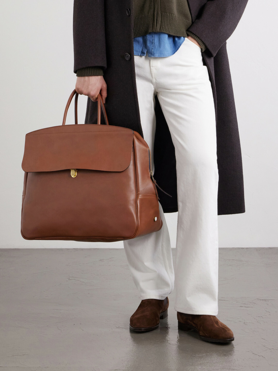 Bleu de Chauffe - Zoom Full-Grain Leather Weekend Bag