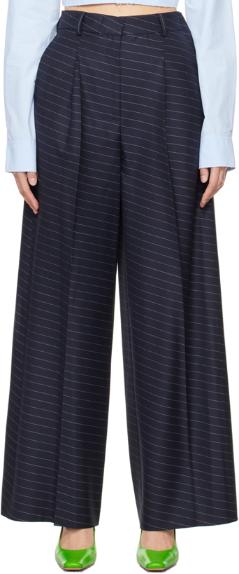 Photo: JW Anderson Navy Side Panel Trousers