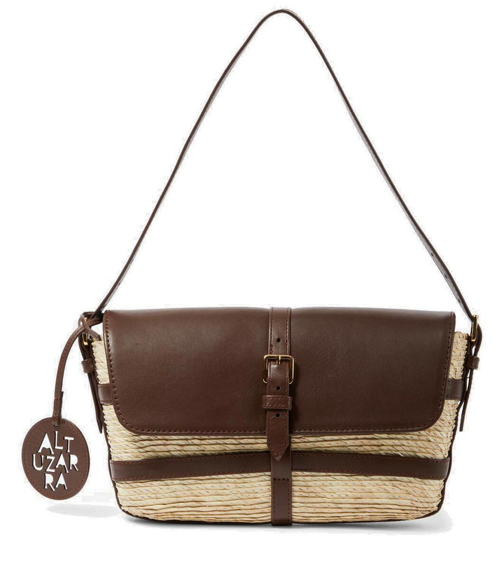 Photo: Altuzarra Watermill Small raffia shoulder bag
