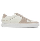 Common Projects - BBall Full-Grain Leather and Suede Sneakers - White