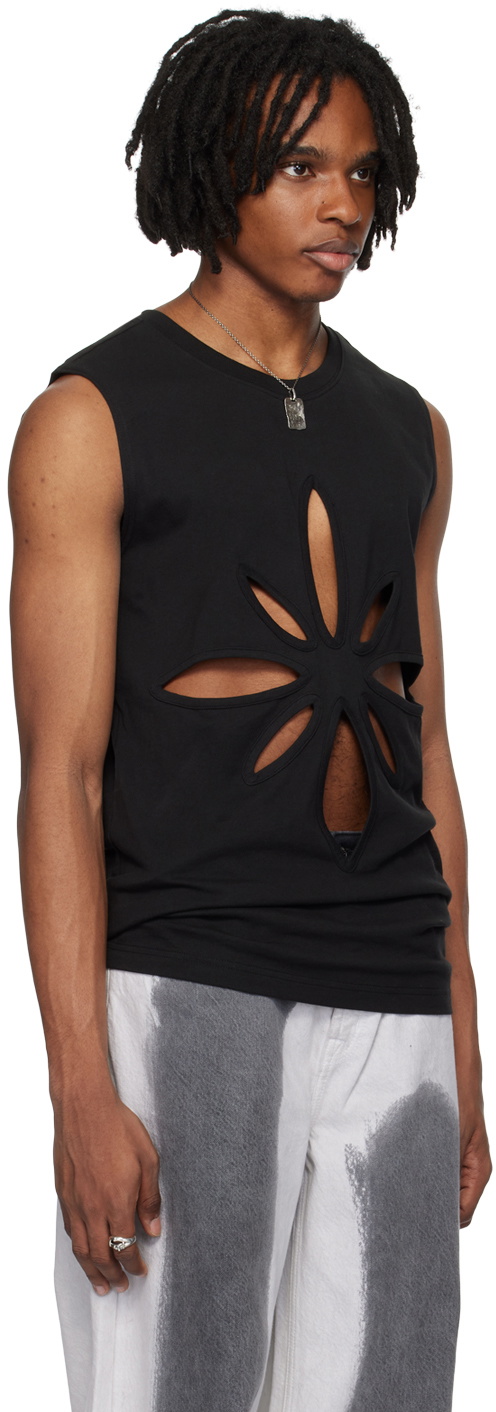 KUSIKOHC Black Cutout Tank Top