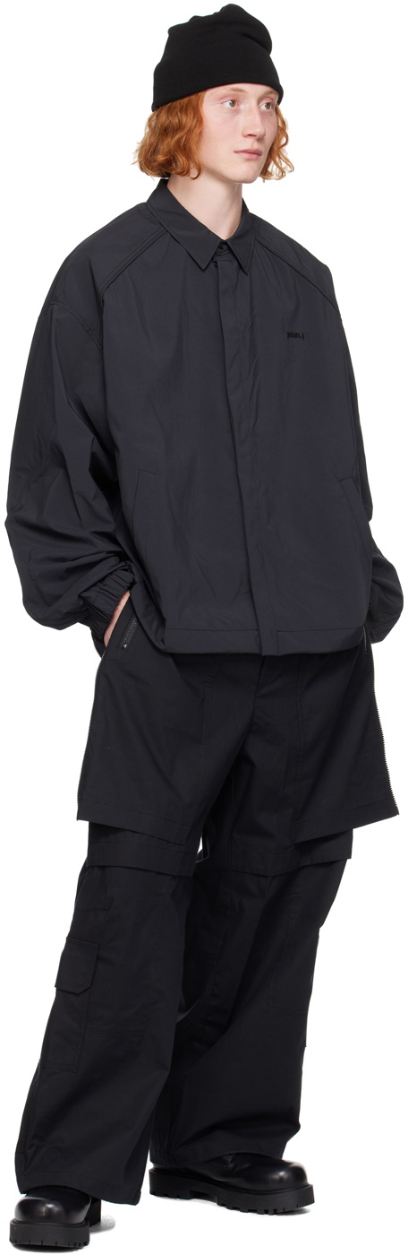 Juun.J Black Puckering Shirt