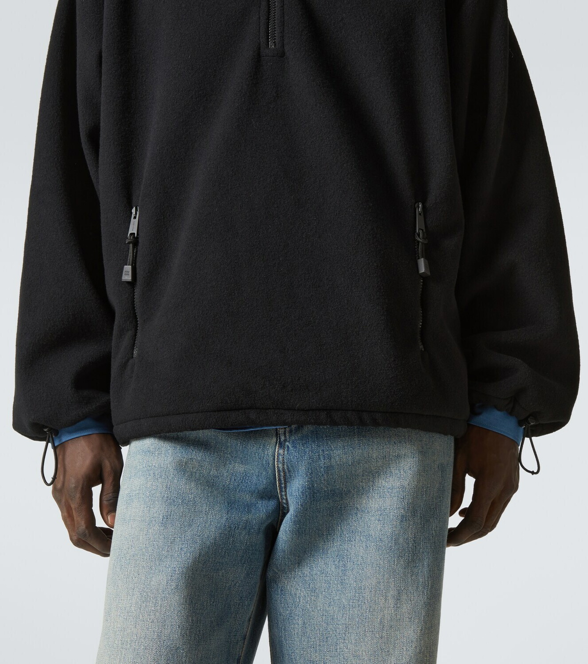 Miu Miu Fleece half-zip sweater
