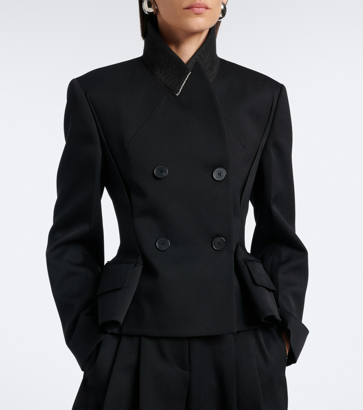 Givenchy Pinch peplum wool gabardine jacket