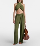 Jade Swim Amaya sheer wide-leg pants
