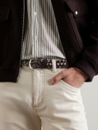 Anderson's - 3cm Woven Leather Belt - Brown