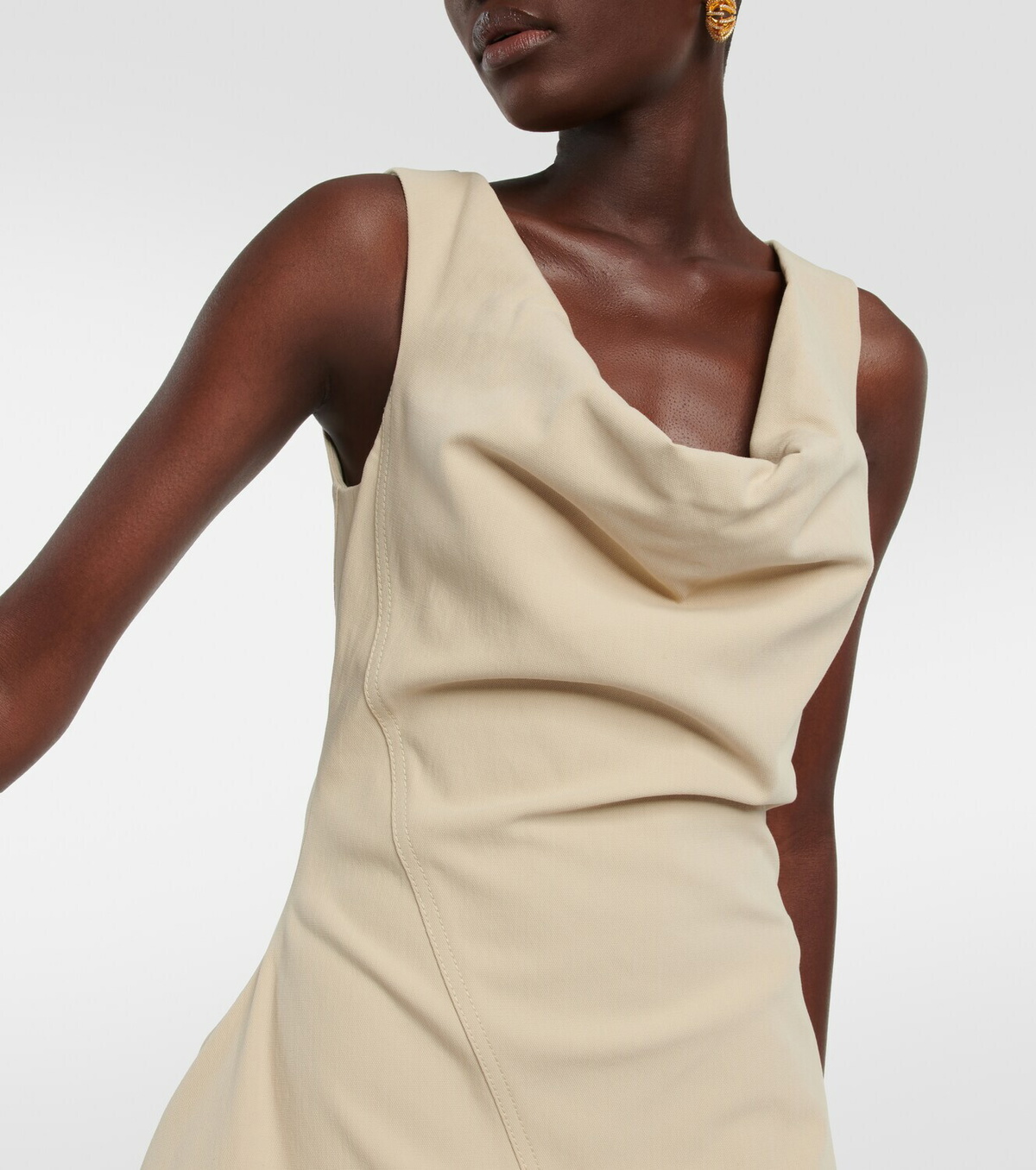 Bottega Veneta Asymmetric cotton midi dress Bottega Veneta