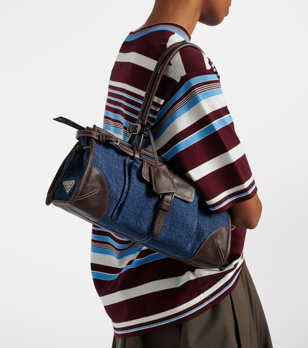 Prada Prada Bonnie Medium denim shoulder bag