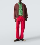 Versace Oversized silk poplin blouson jacket